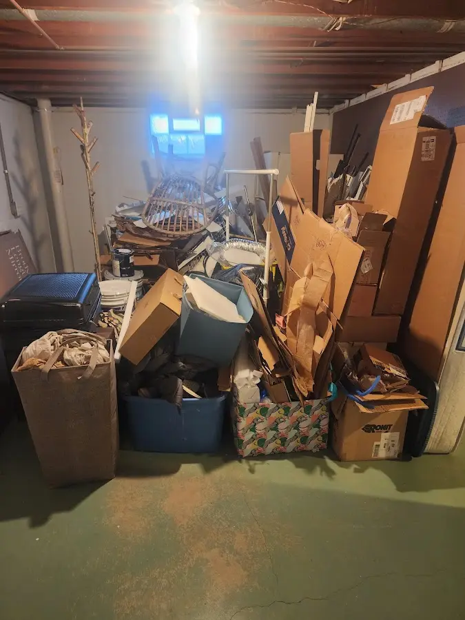 Roll-off dumpster container at job site for 6 Yard Dumpster Rental in Port Sheldon